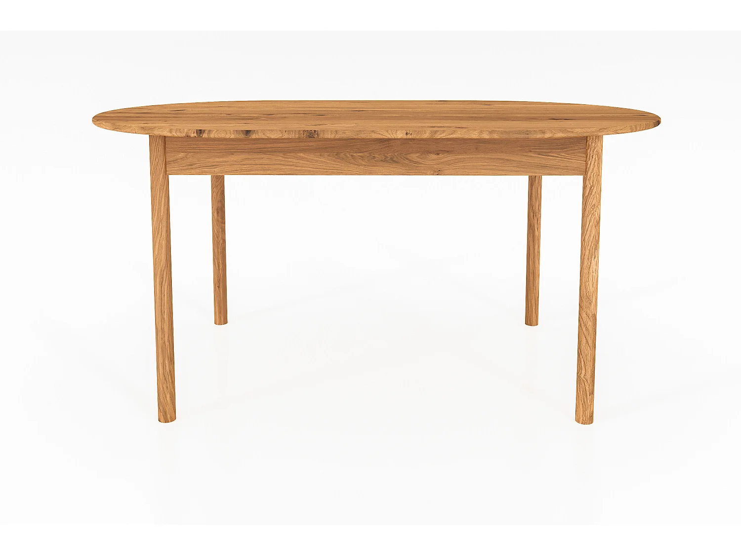 POLA - Table ovale en chêne sauvage, huilé naturel 80x200