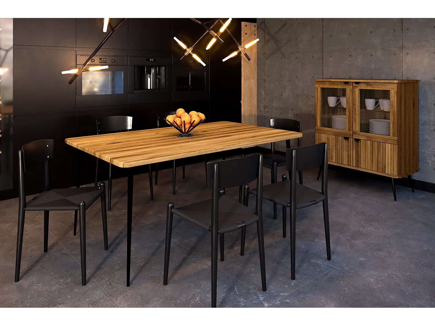 KULA - Table en chêne sauvage, huilé naturel 100x200