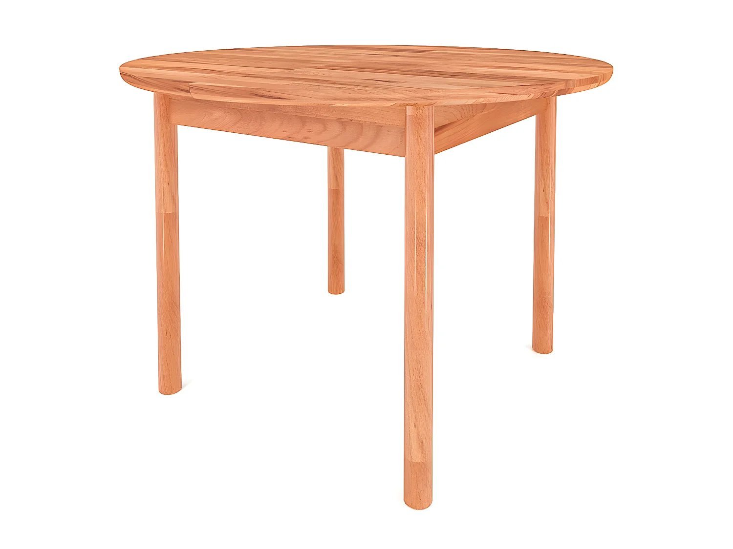 POLA - Runder Tisch mit Ausziehfunktion aus Kernbuche, naturgeölt Φ120