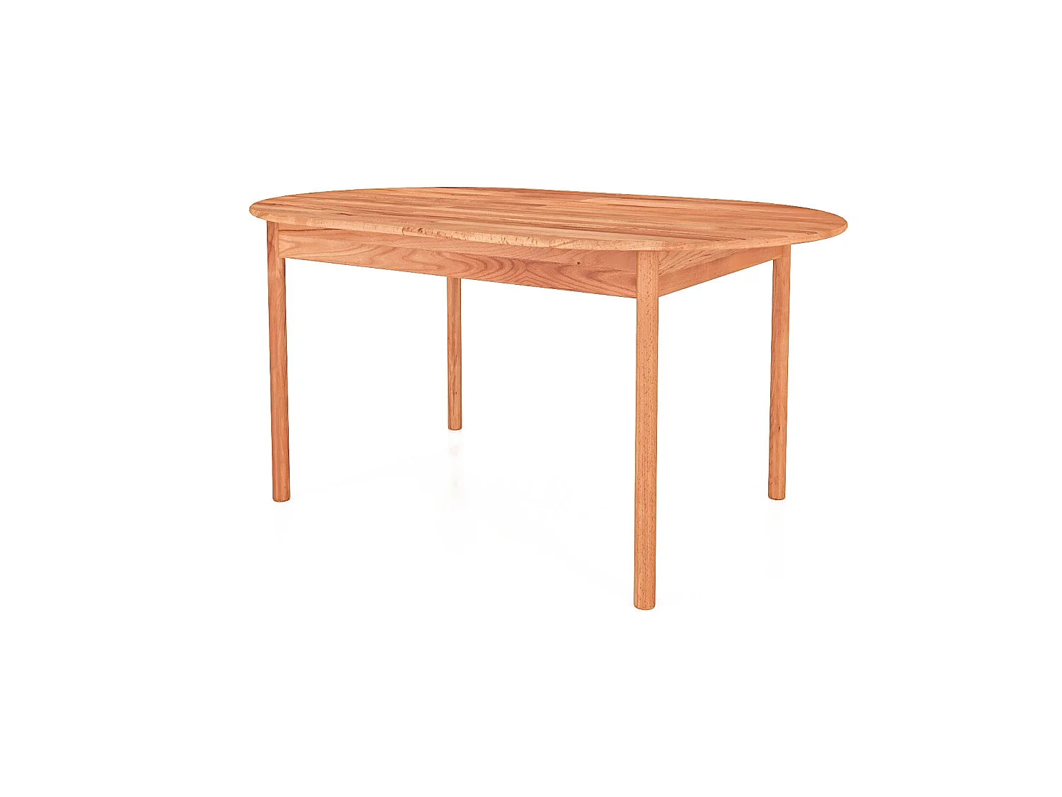 POLA - Ovaler Tisch mit Ausziehfunktion aus Kernbuche, naturgeölt 100x140