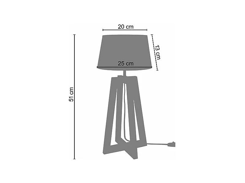 Pair de Lampes de chevet colonne bois  bois blanc 50 cm.
