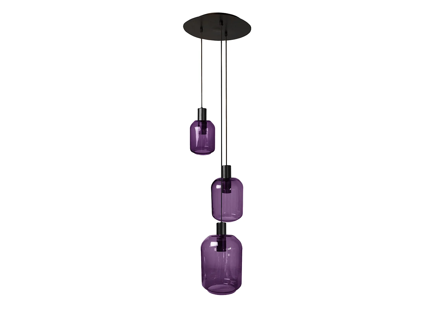 Suspensão TOSEL  SVALBARD SMB vidro conjunto pálido D60 x  H100  cm
