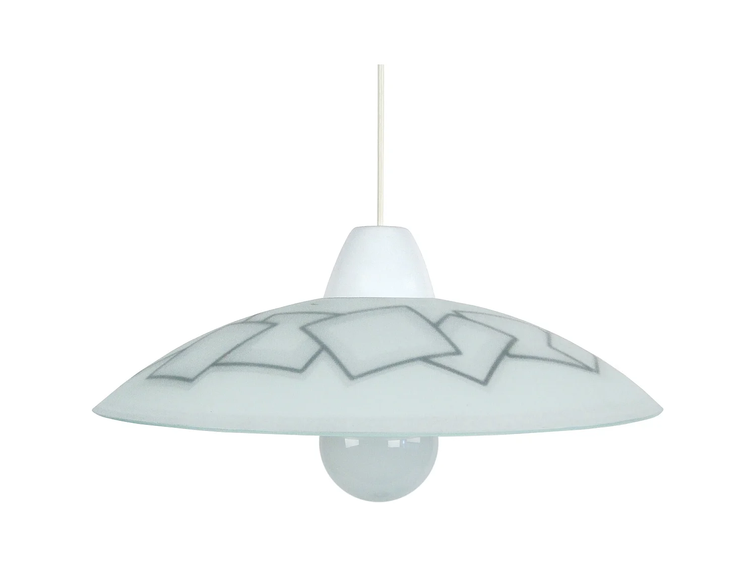 Suspension TOSEL ,verre,Gris , H74xD45xP 45cm