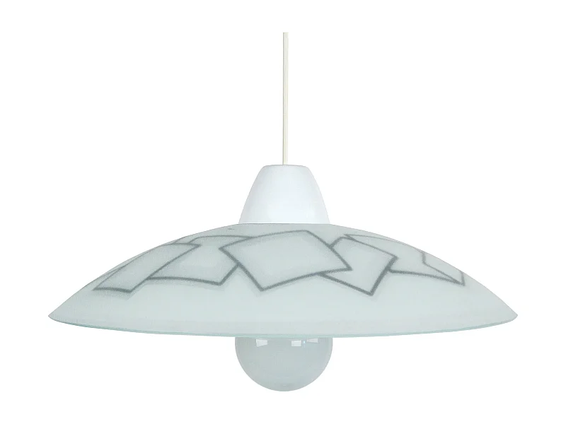 Suspension TOSEL ,verre,Gris , H74xD45xP 45cm