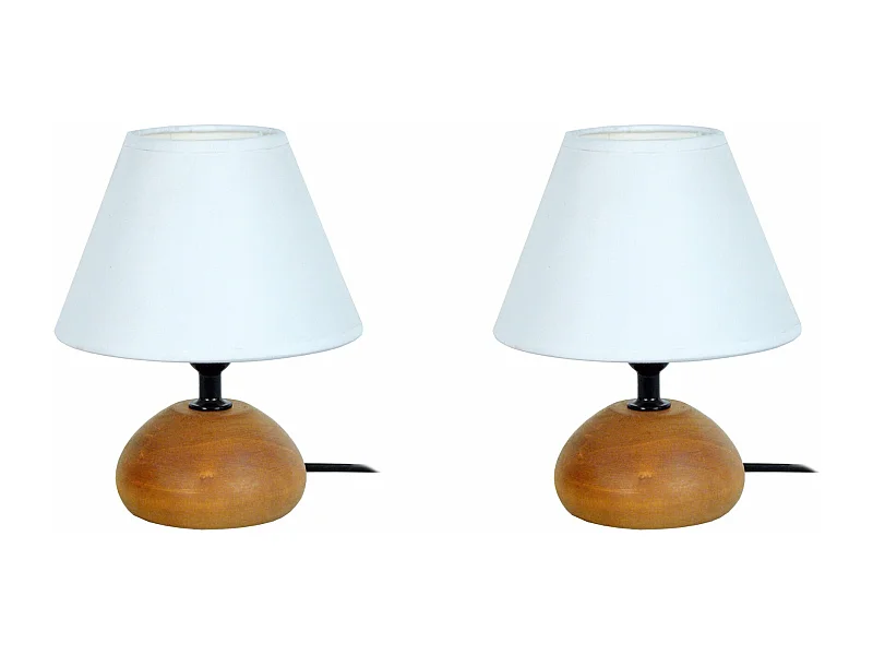 Abajur TOSEL KOLI LT2 tecido meio cilindro castanho D22 x  H31  cm