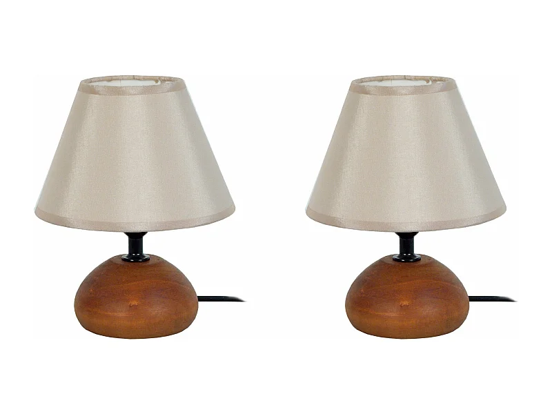 Abajur TOSEL LUSA LT2 tecido geométrico cinza D18 x  H29  cm