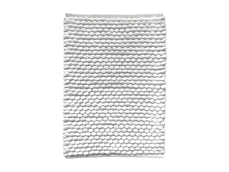 Tapis de salle de bain 40 x 60 cm mini pompon blanc - MARIE
