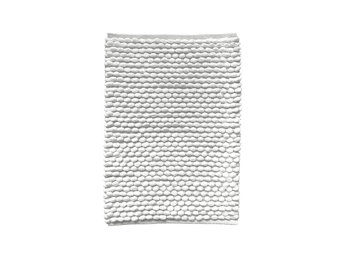 Tapis de salle de bain 40 x 60 cm mini pompon blanc - MARIE