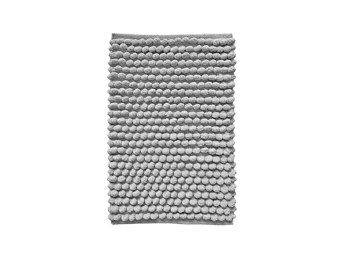 Tapis de salle de bain 40 x 60 cm mini pompon gris - MARIE