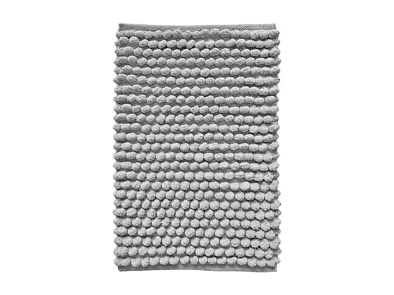 Tapis de salle de bain 40 x 60 cm mini pompon gris - MARIE