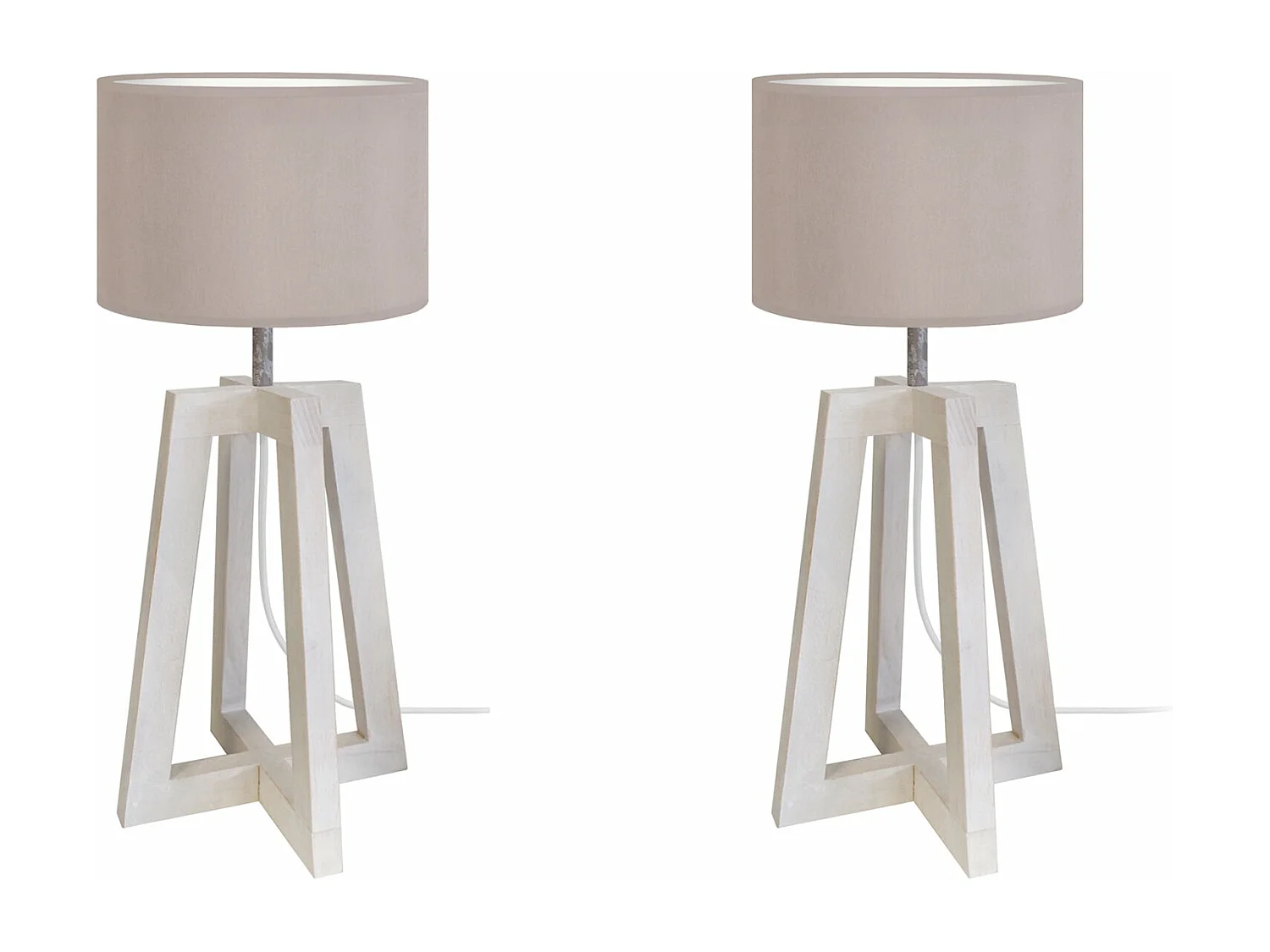 Abajur TOSEL LOT LT2 tecido coluna preto D25 x  H48  cm