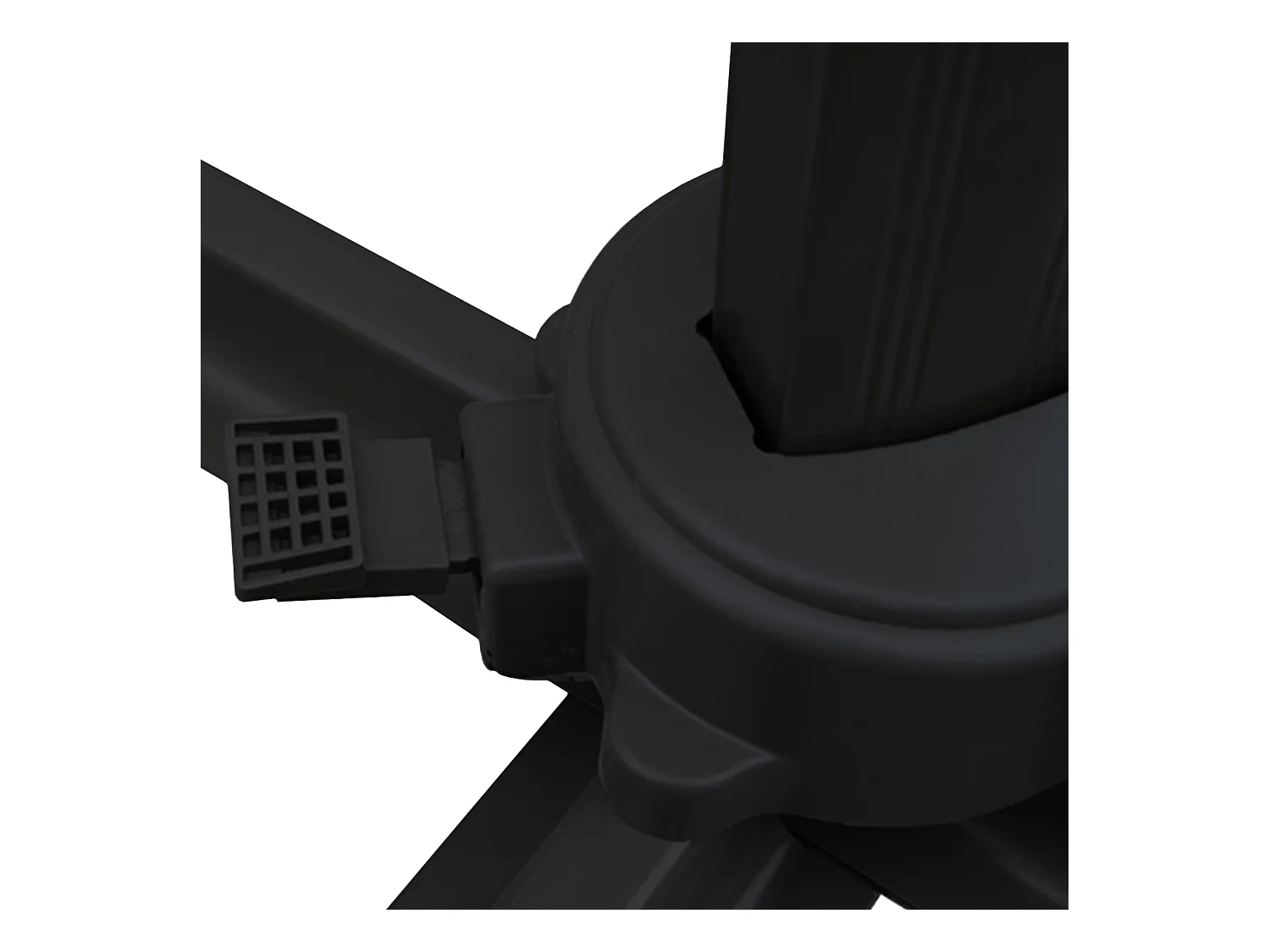 Parasol déporté MOLOKAI carré 3x3m bleu + housse - HAPPY GARDEN