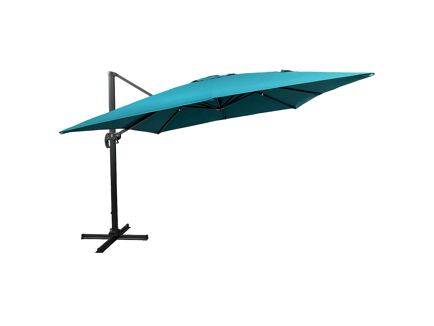 Offset parasol MOLOKAI vierkant 3x3m blauw + hoes