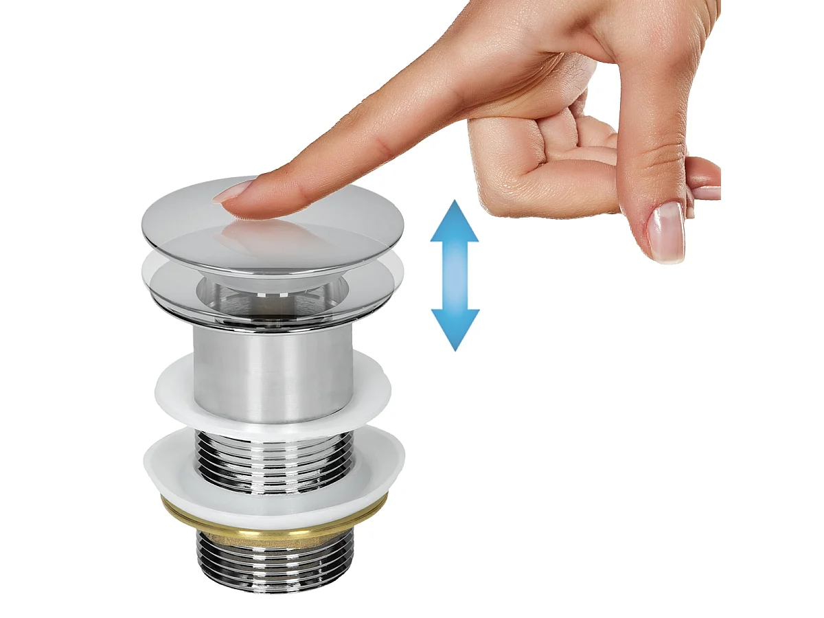 Lavabo negro mate cerámico Ø 360 x 120 mm redondo con juego de desagüe plateado