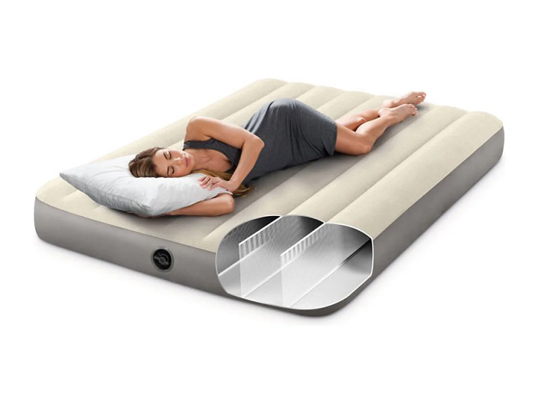 Matelas 1 Place et Demie Single High - Crème - 191x137x25 cm - Intex