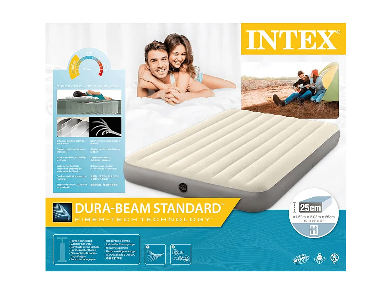 Materasso Gonfiabile Dura-Beam Standard Single-High 152x203x25cm