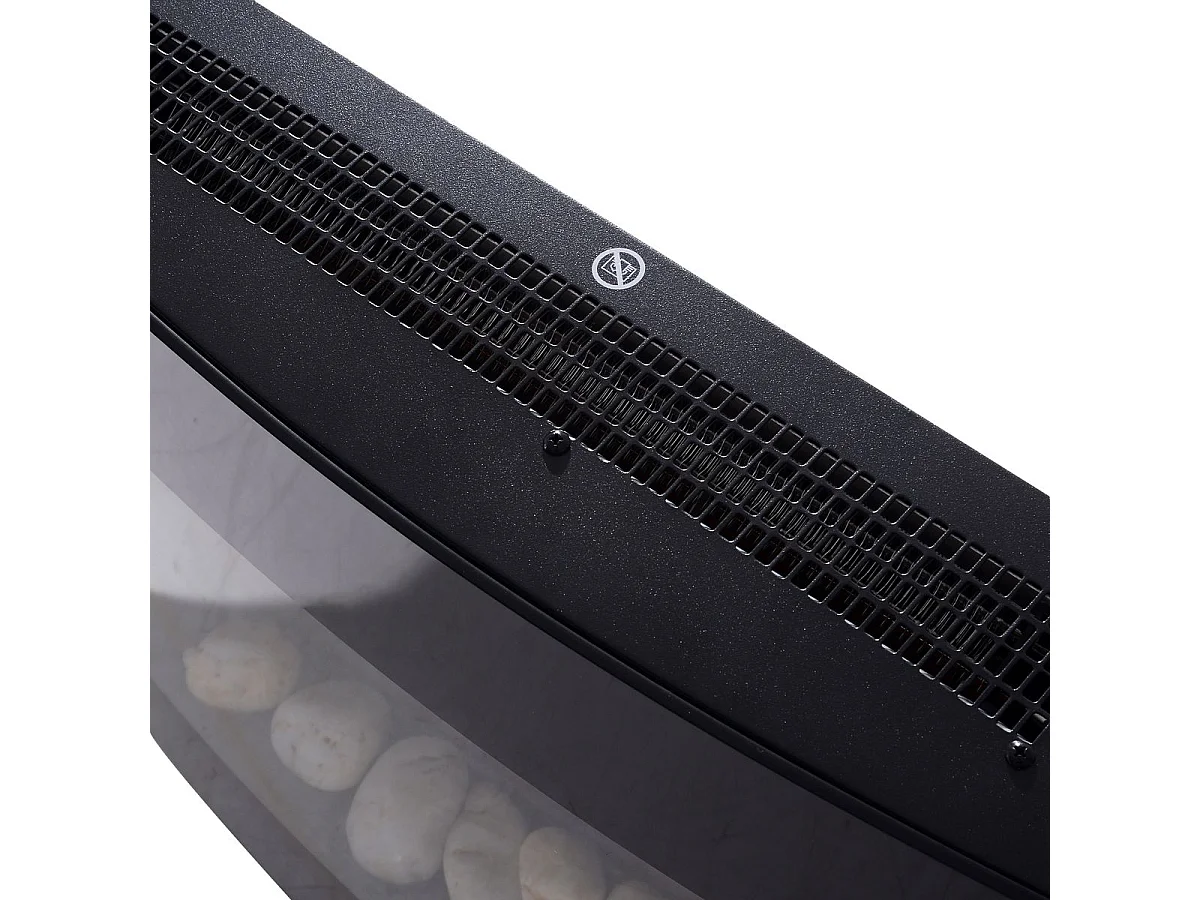 Chimenea eléctrica de pared negro 65x11.4x52cm HOMCOM