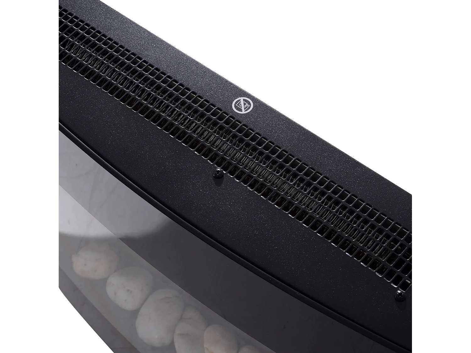 Chimenea eléctrica de pared negro 65x11.4x52cm HOMCOM