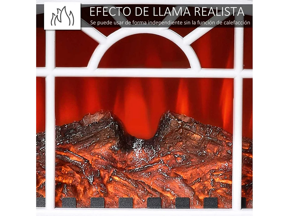 Chimenea eléctrica blanco 51x28x60 cm HOMCOM