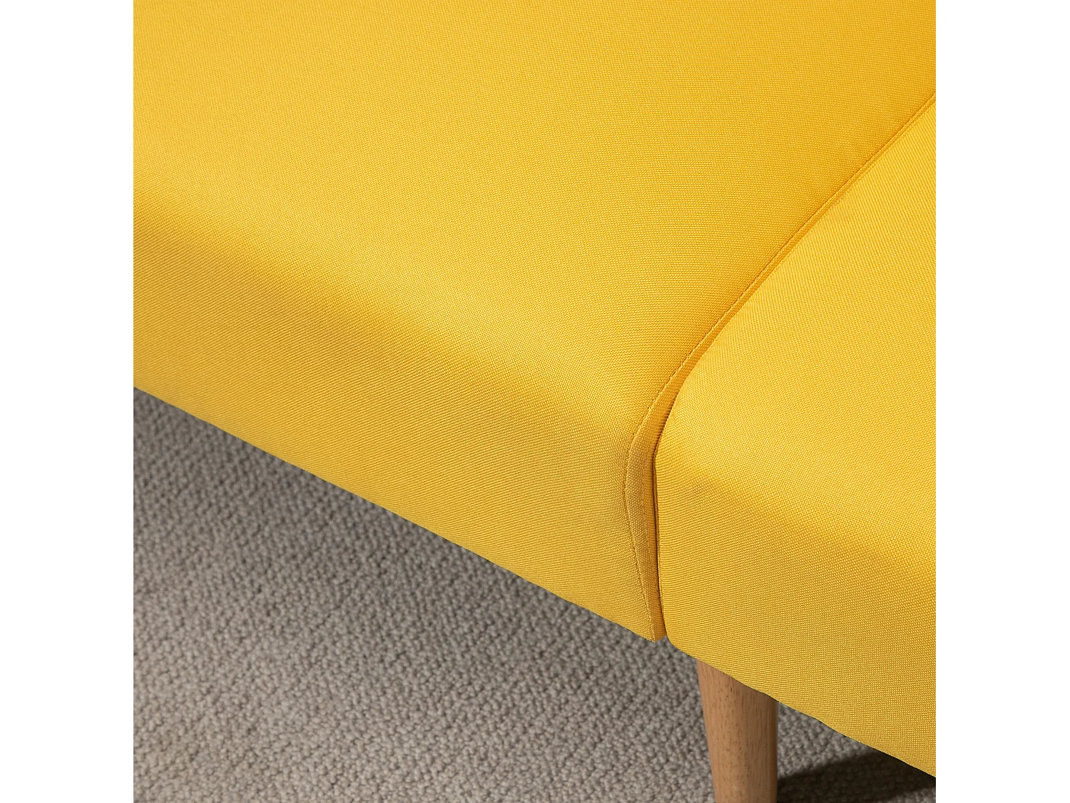 Sofá cama de 2 plazas amarillo 173x75x73 cm HOMCOM