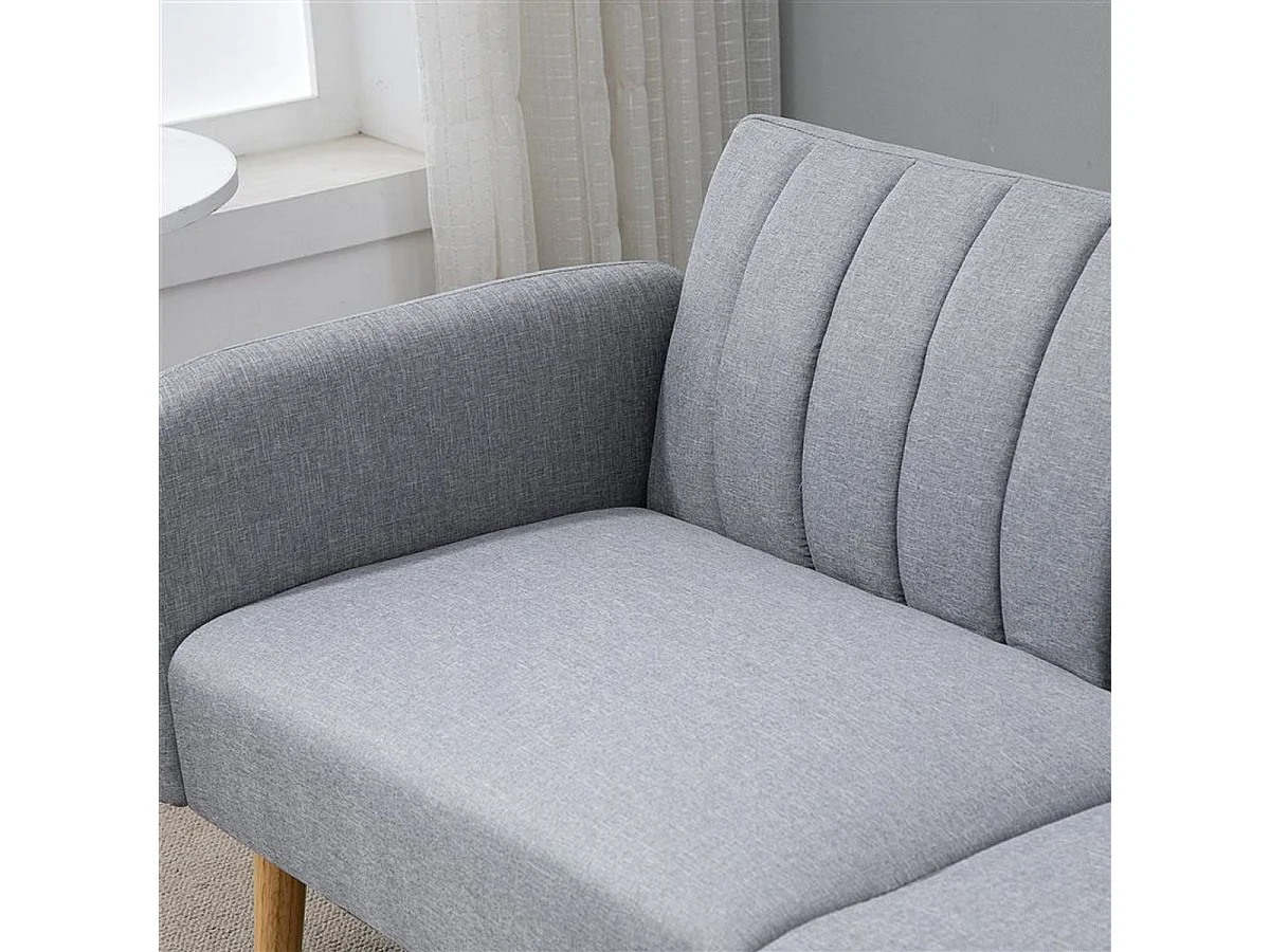 Sofá cama de 2 plazas gris 173x75x73 cm HOMCOM