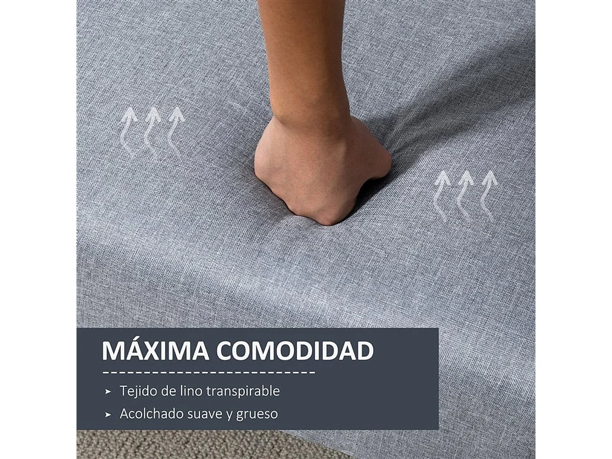 Sofá cama de 2 plazas gris 173x75x73 cm HOMCOM