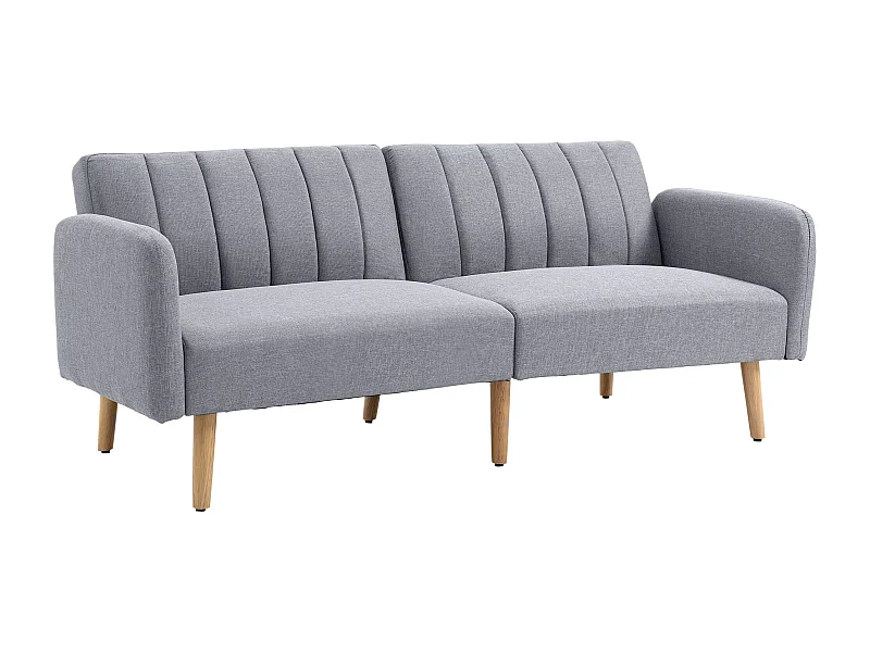 Sofá cama de 2 plazas gris 173x75x73 cm HOMCOM