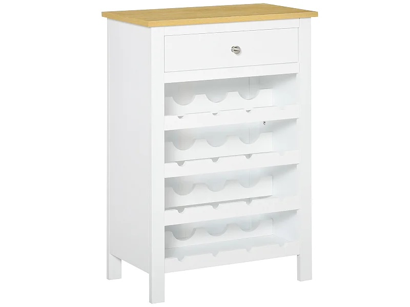 Botellero blanco 55x30x80 cm HOMCOM