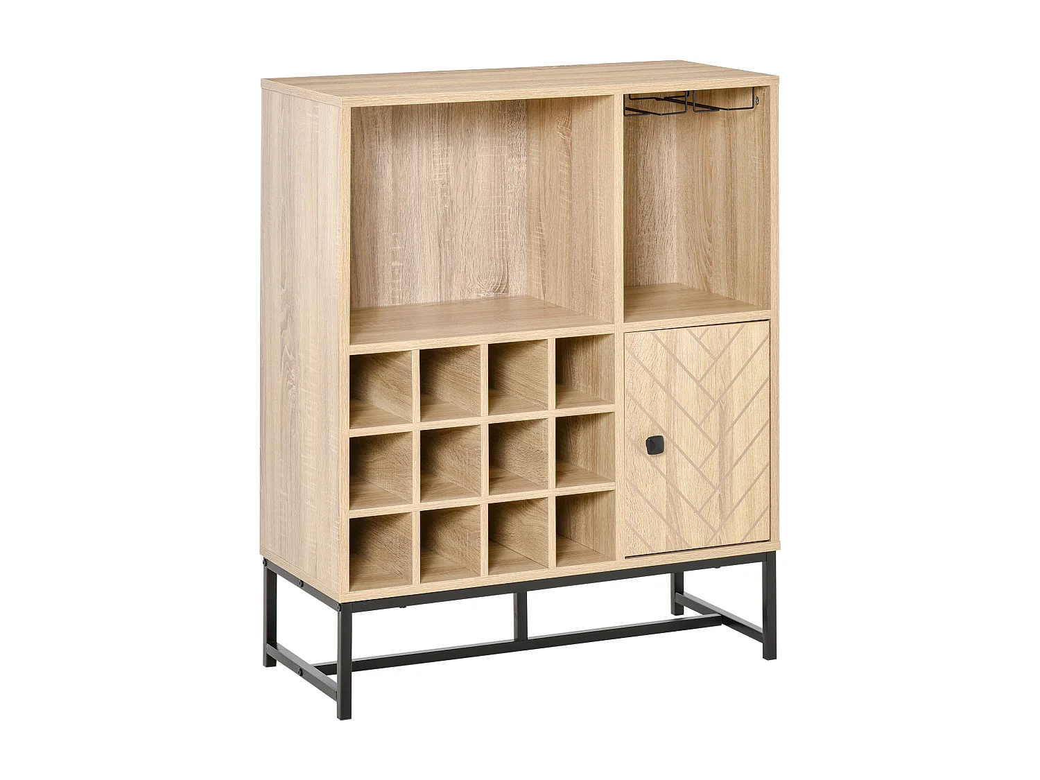 Aparador de cocina madera natural 76x35x97 cm HOMCOM