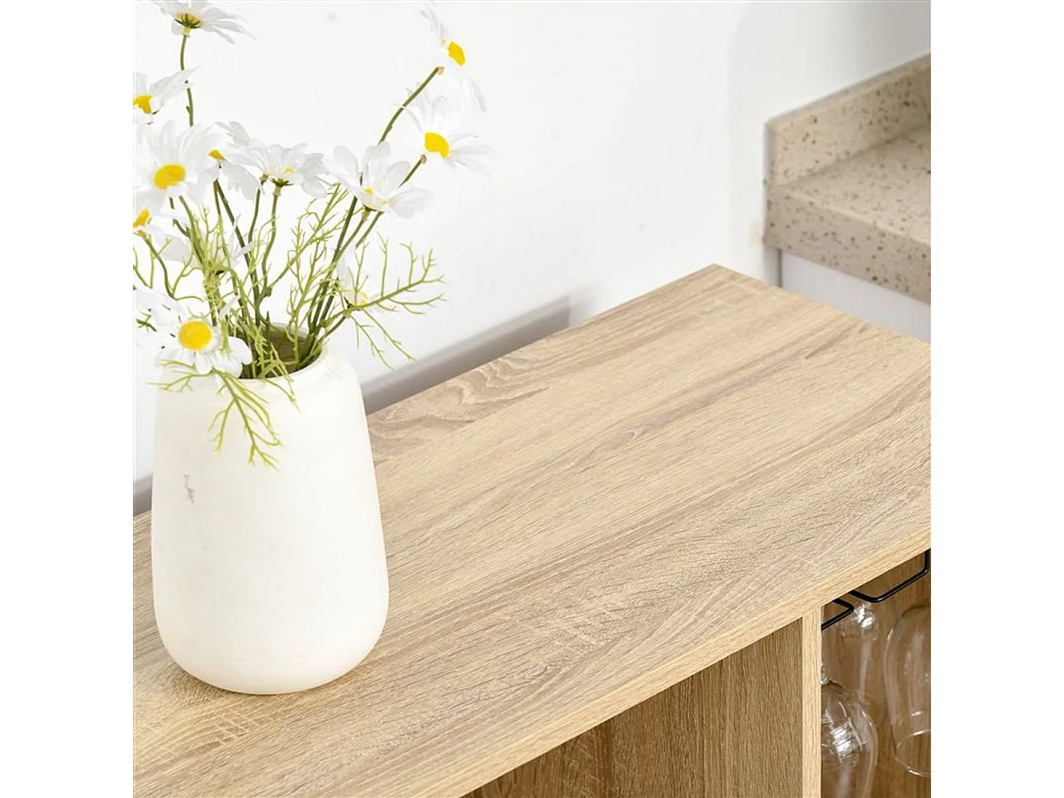 Aparador de cocina madera natural 76x35x97 cm HOMCOM