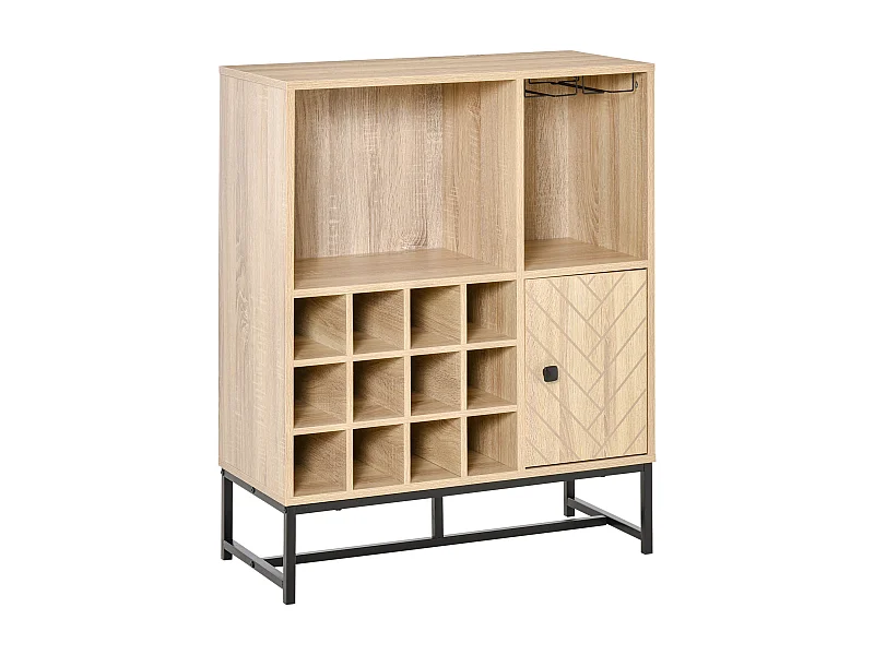 Aparador de cocina madera natural 76x35x97 cm HOMCOM