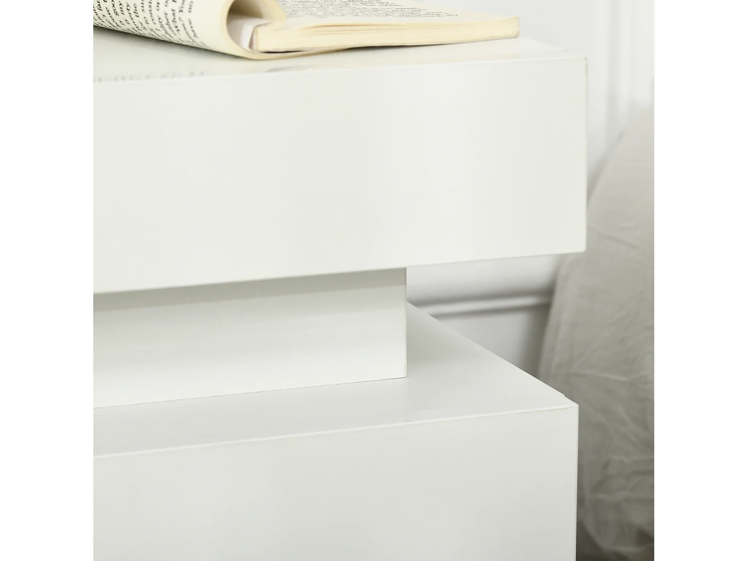 Mesita de noche blanco 45x35x52 cm HOMCOM