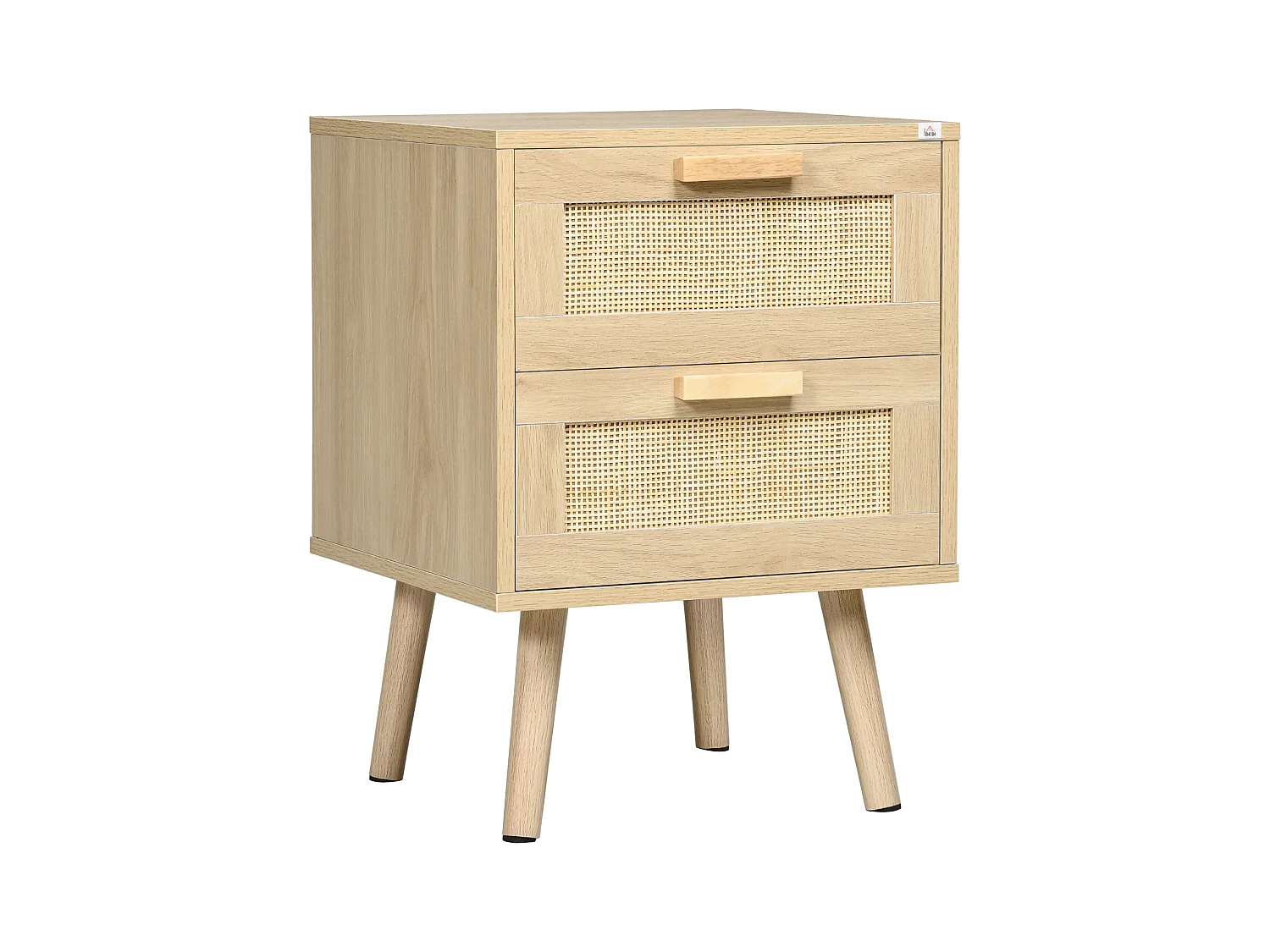 Mesilla de noche madera natural 40x40x56 cm HOMCOM
