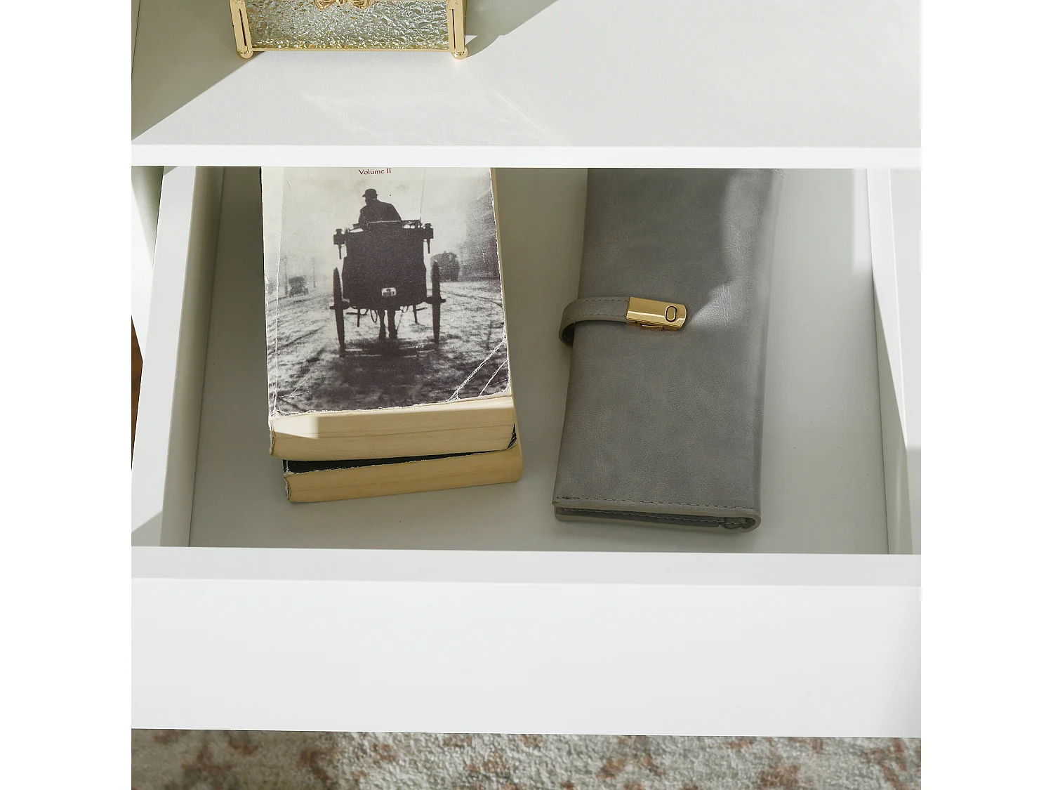 Mesita de noche blanco 40x40x55 cm HOMCOM