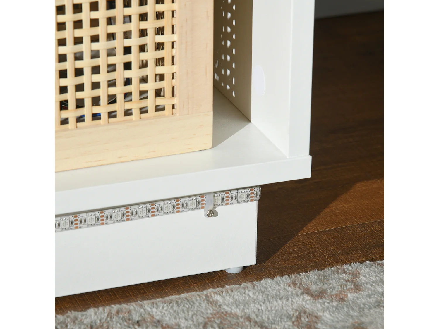 Mesita de noche blanco 40x40x55 cm HOMCOM