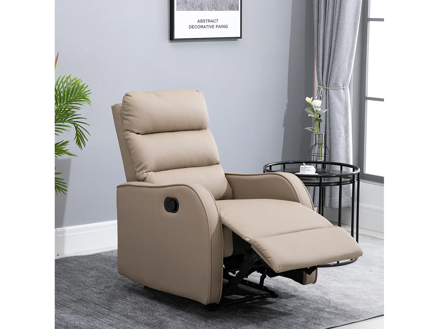 Sillón reclinable marrón 65x89x100cm HOMCOM