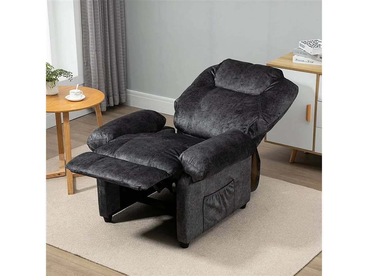 Sillón relax reclinable negro 96x91x108 cm HOMCOM