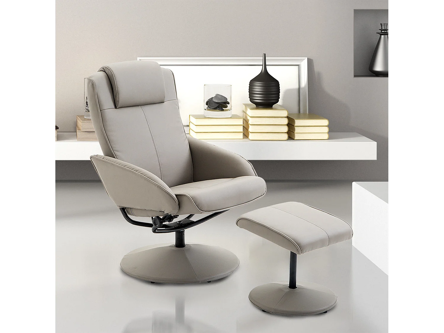 Sillón relax gris 78x67x98 cm HOMCOM