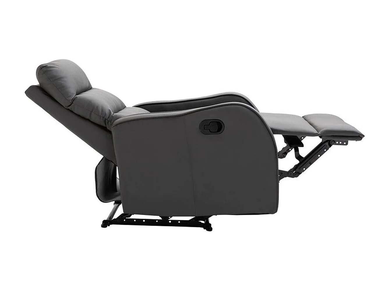 Sillón reclinable gris oscuro/gris carbón 65x89x100cm HOMCOM