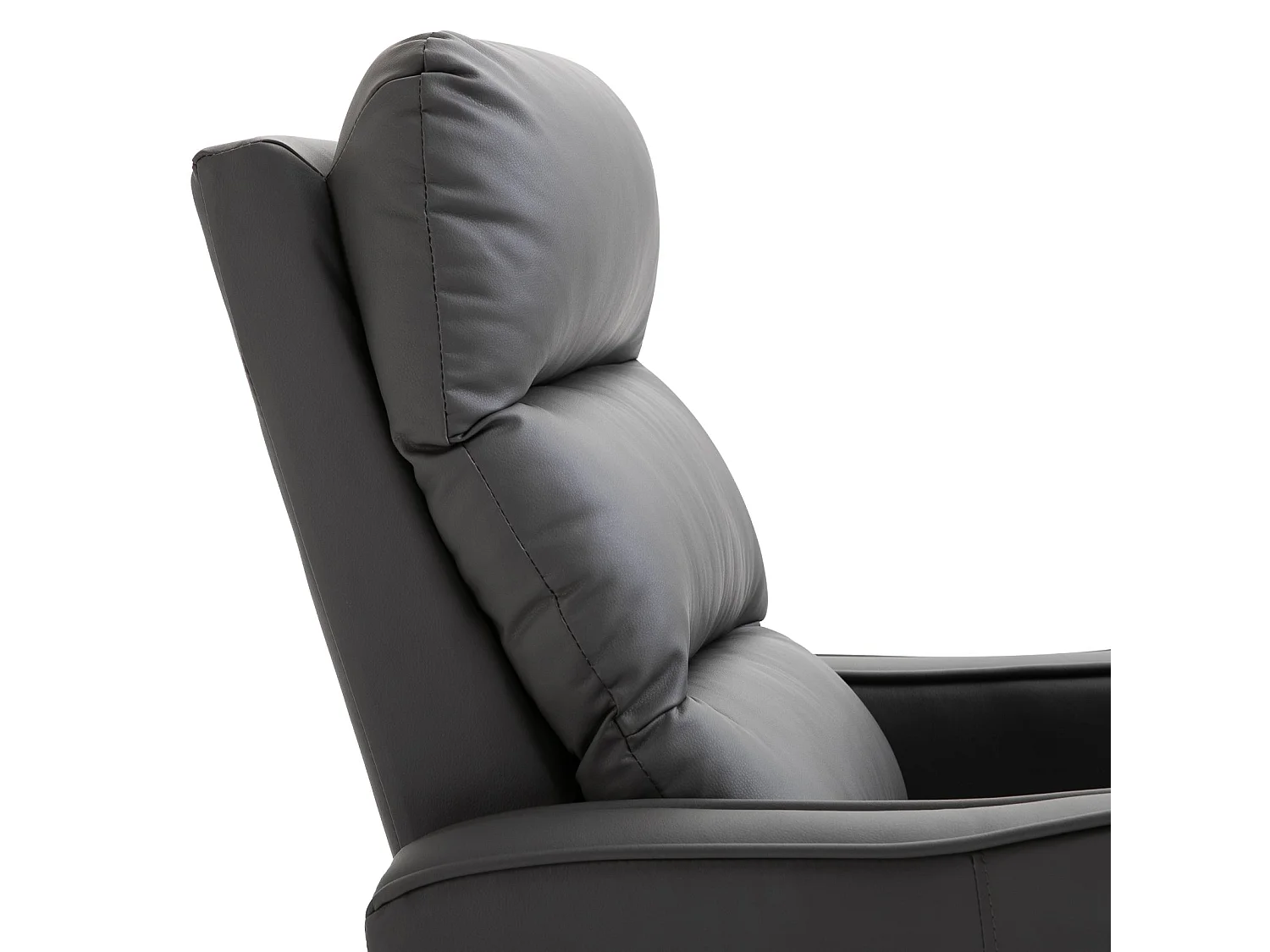 Sillón reclinable gris oscuro/gris carbón 65x89x100cm HOMCOM