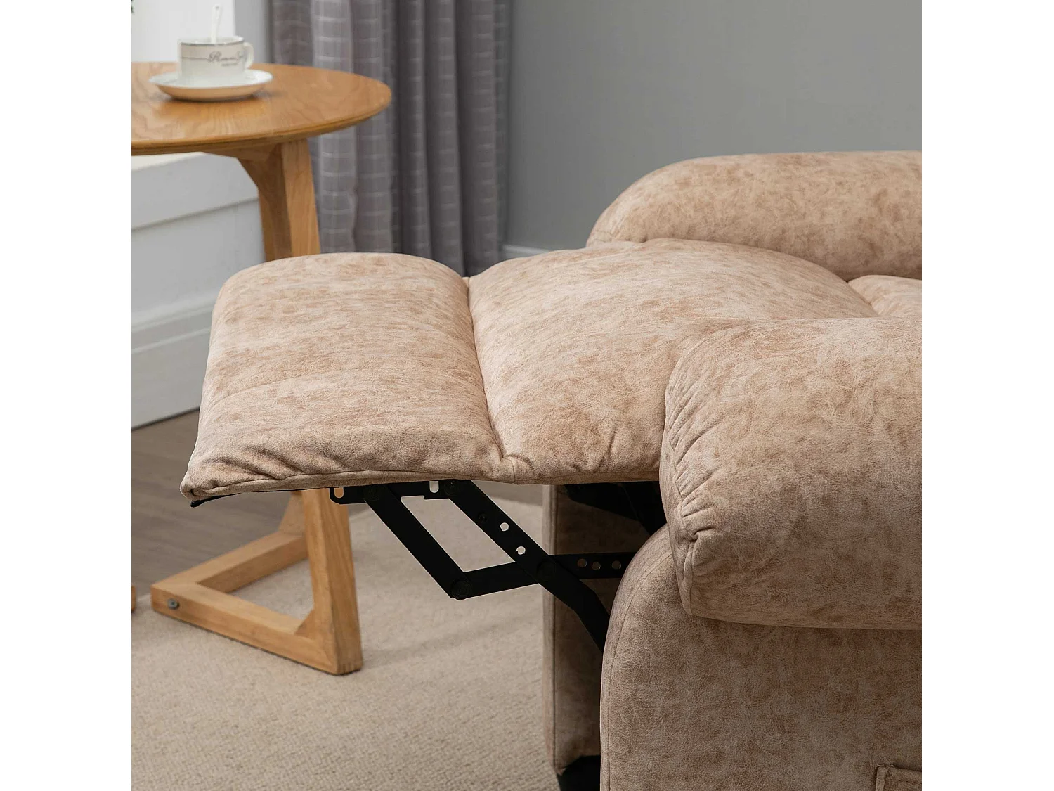 Sillón relax reclinable beige 88x91x108 cm HOMCOM