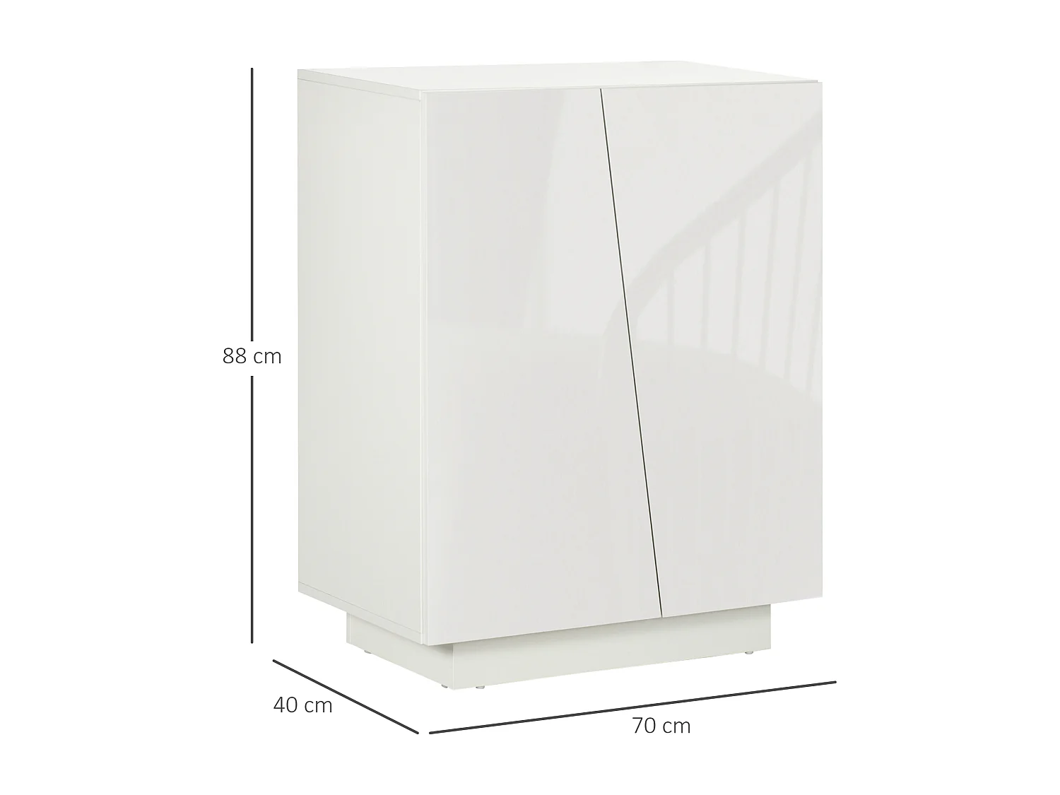 Aparador de salón blanco 70x40x88 cm HOMCOM