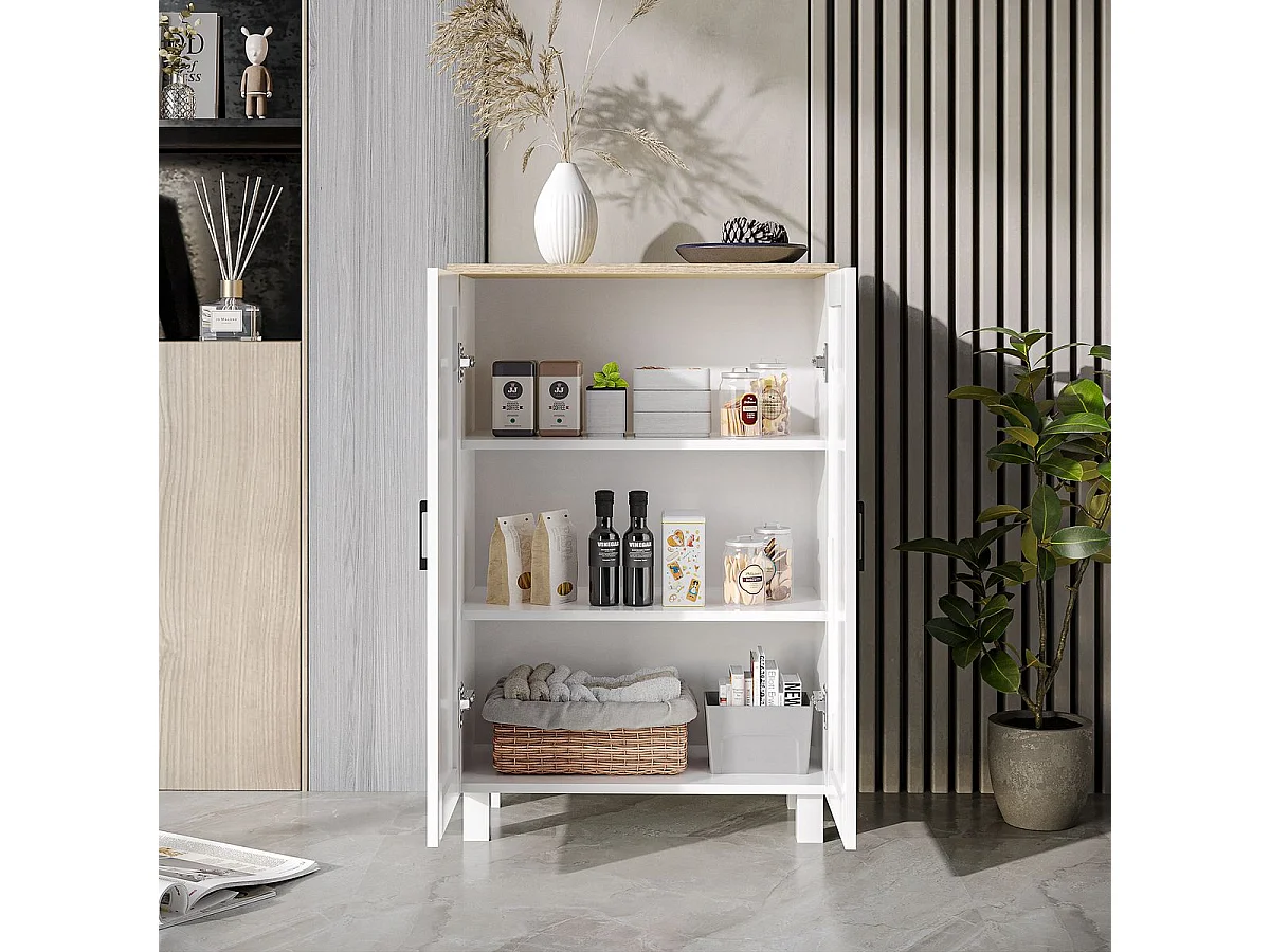 Armario de salón blanco 60x30x90 cm HOMCOM