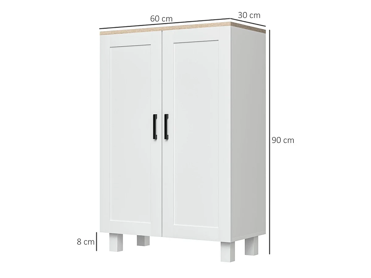 Armario de salón blanco 60x30x90 cm HOMCOM
