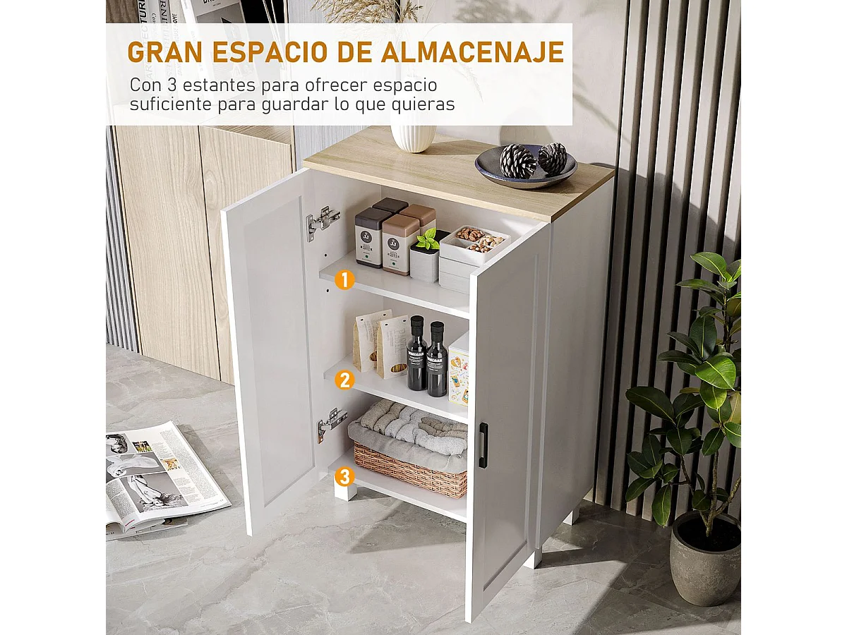 Armario de salón blanco 60x30x90 cm HOMCOM