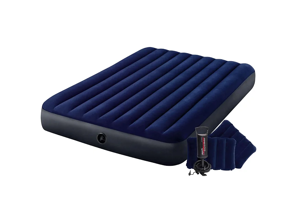 Intex Dura-Beam Aufblasbare Luftmatratze mit Pumpe 152x203x25cm Blau