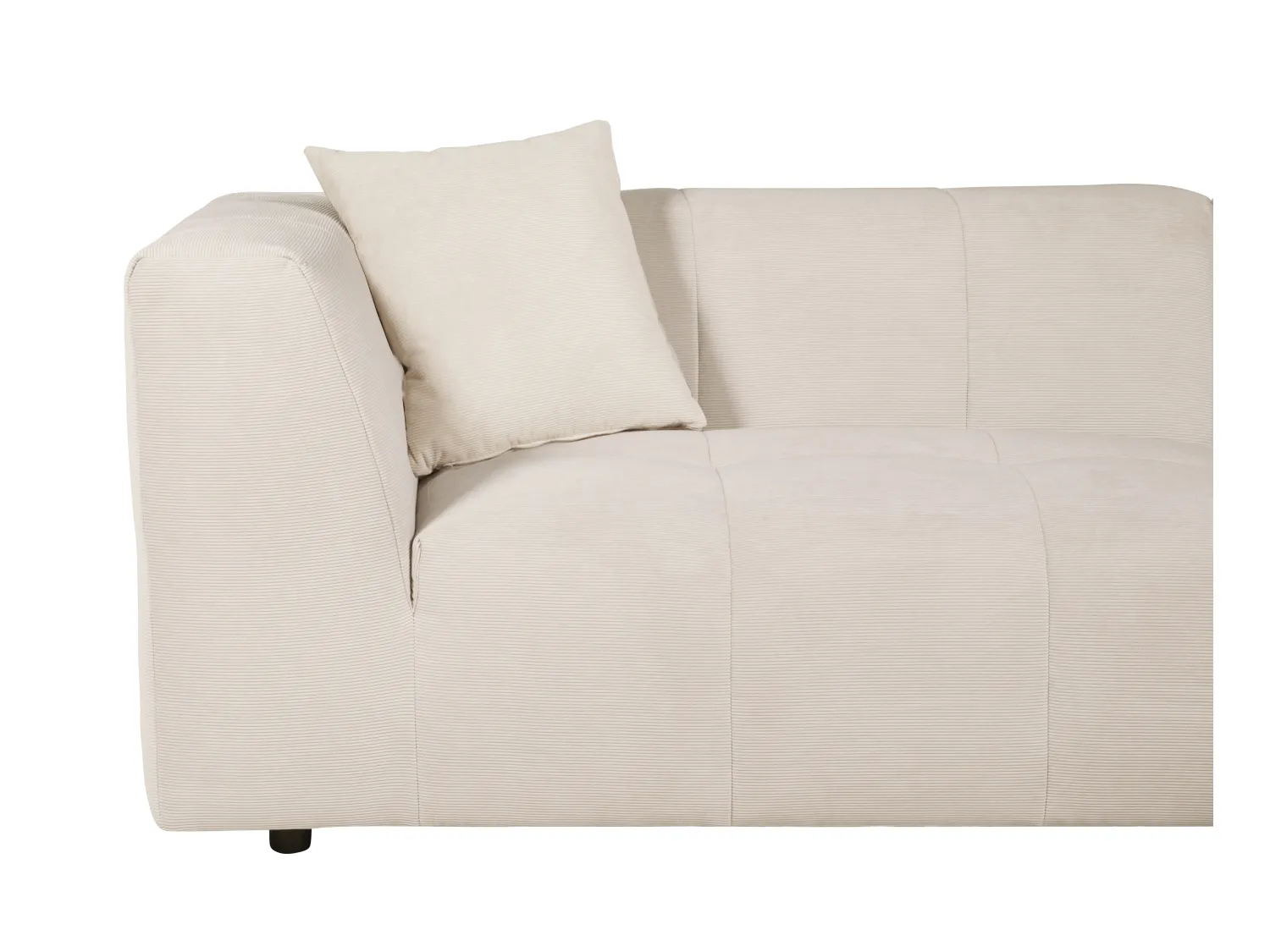 Divano in Velluto a coste sottili Beige - Angolo a destra - NAEMIA di Maison Céphy
