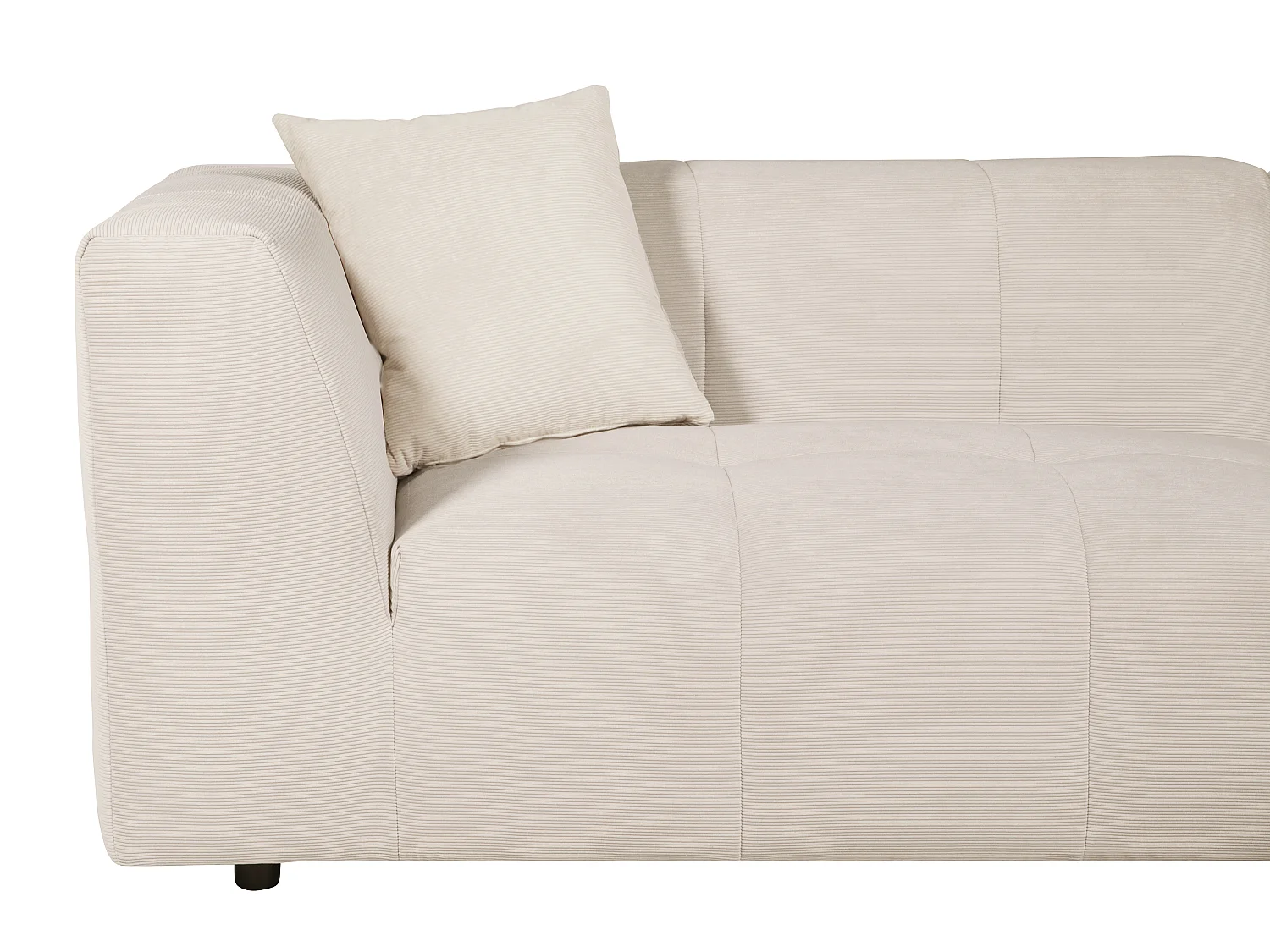 Ecksofa - Ecke rechts - Feincord - Beige - NAEMIA von Maison Céphy