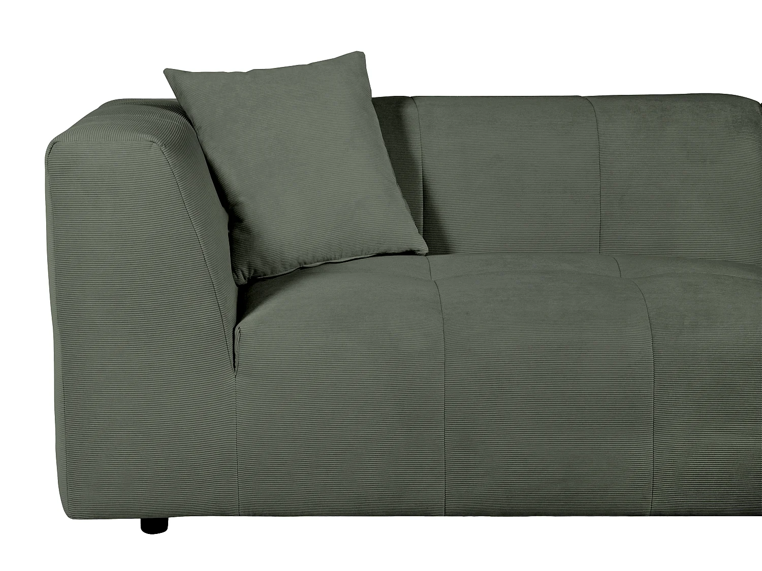 Höger hörnsoffa i grön finvale-sammet NAEMIA från Maison Céphy