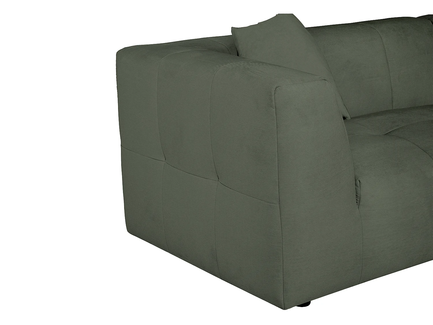 Höger hörnsoffa i grön finvale-sammet NAEMIA från Maison Céphy